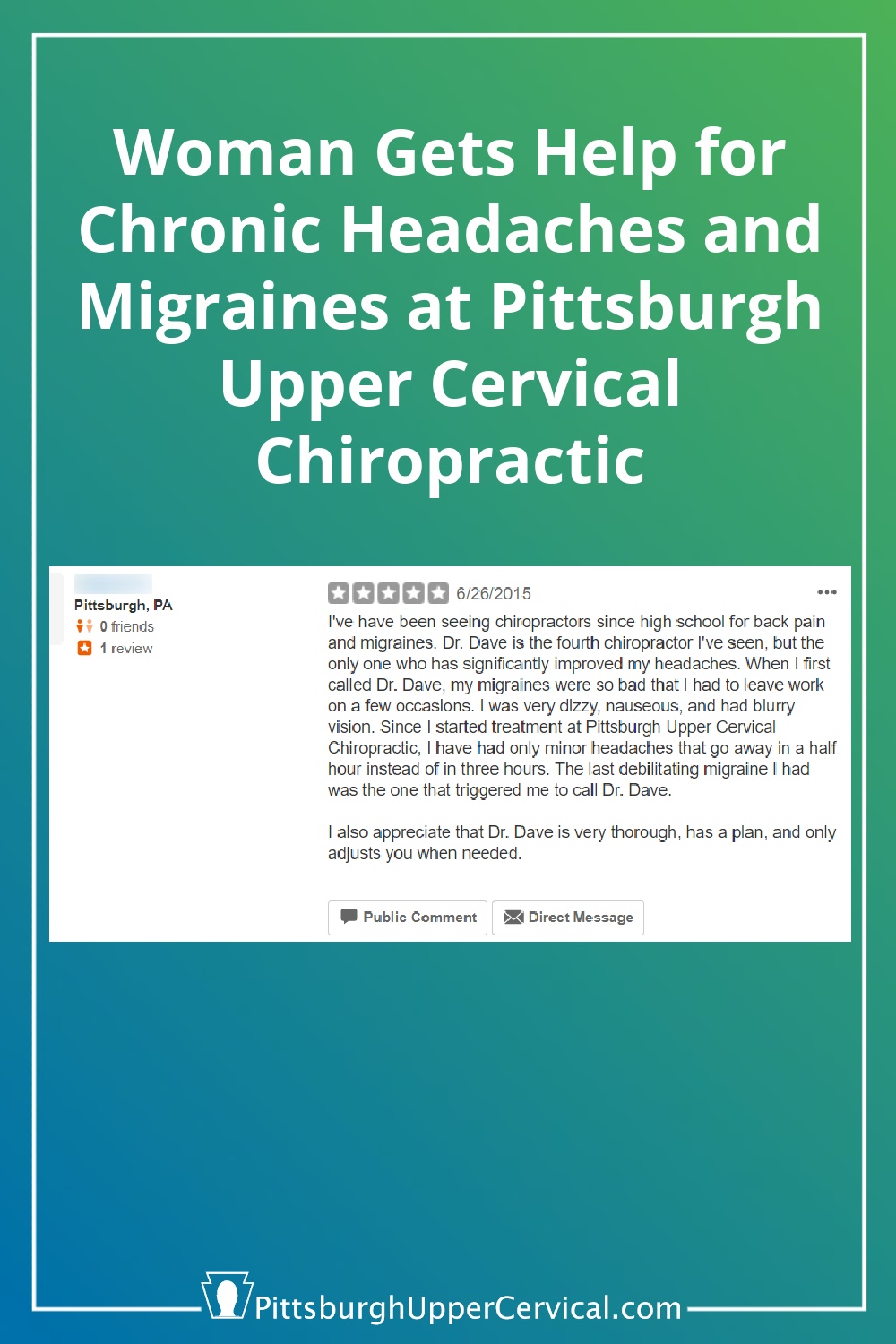 Help for Chronic Headaches and Migraines - Pittsburgh Upper Cervical Chiropractic - Pinterest Pin