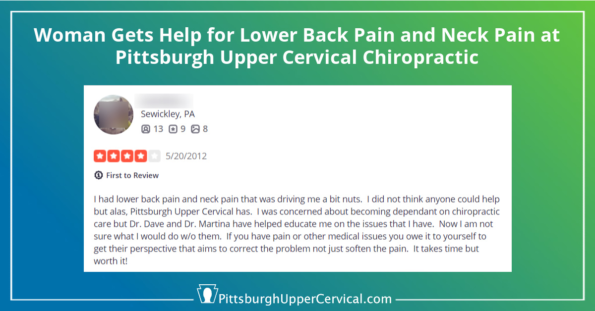 Help for Lower Back Pain and Neck Pain at Pittsburgh Upper Cervical Chiropractic Blog Post Image